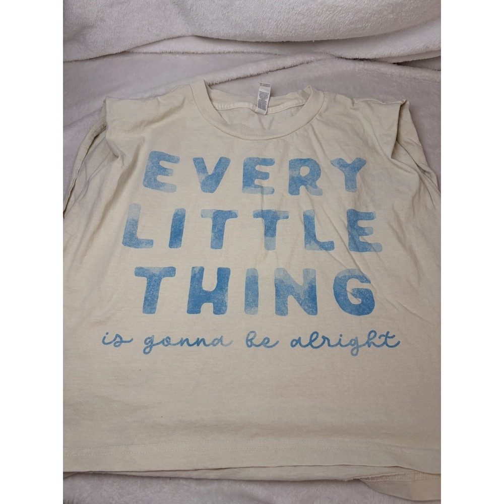 American Apparel Every Little Thing Is Gonna Be Alright Muscle Reggae Graphic Te